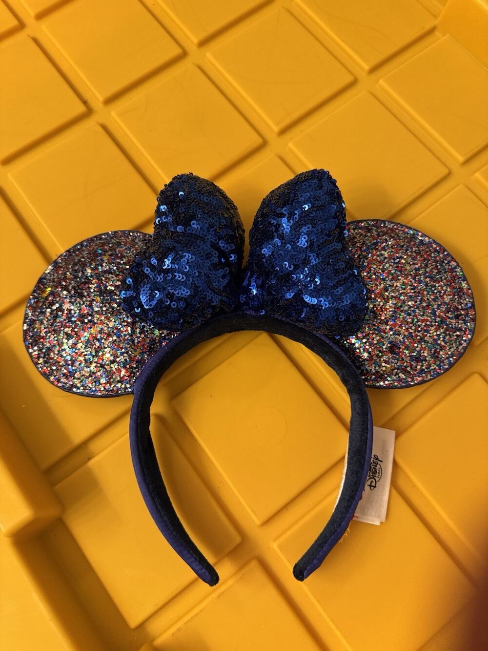 Disney Parks 2020 Minnie Mouse Ears Blue Sequin Bow Headband Sparkles Mickey